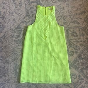 GB Gianni Bini Neon Gingham Mini Dress with Cutout Detail - Size S